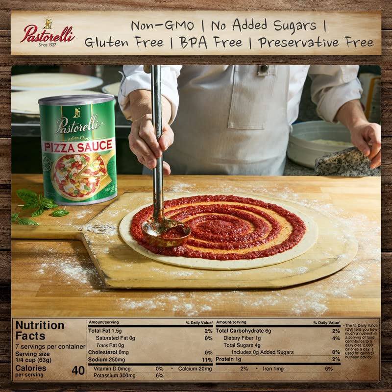 Pastorelli Pizza Sauce, Original Authentic Italian Pizza Sauce with Extra Virgin Olive Oil and Pecorino Romano Cheese Shredded - 8 oz - Pack of 3