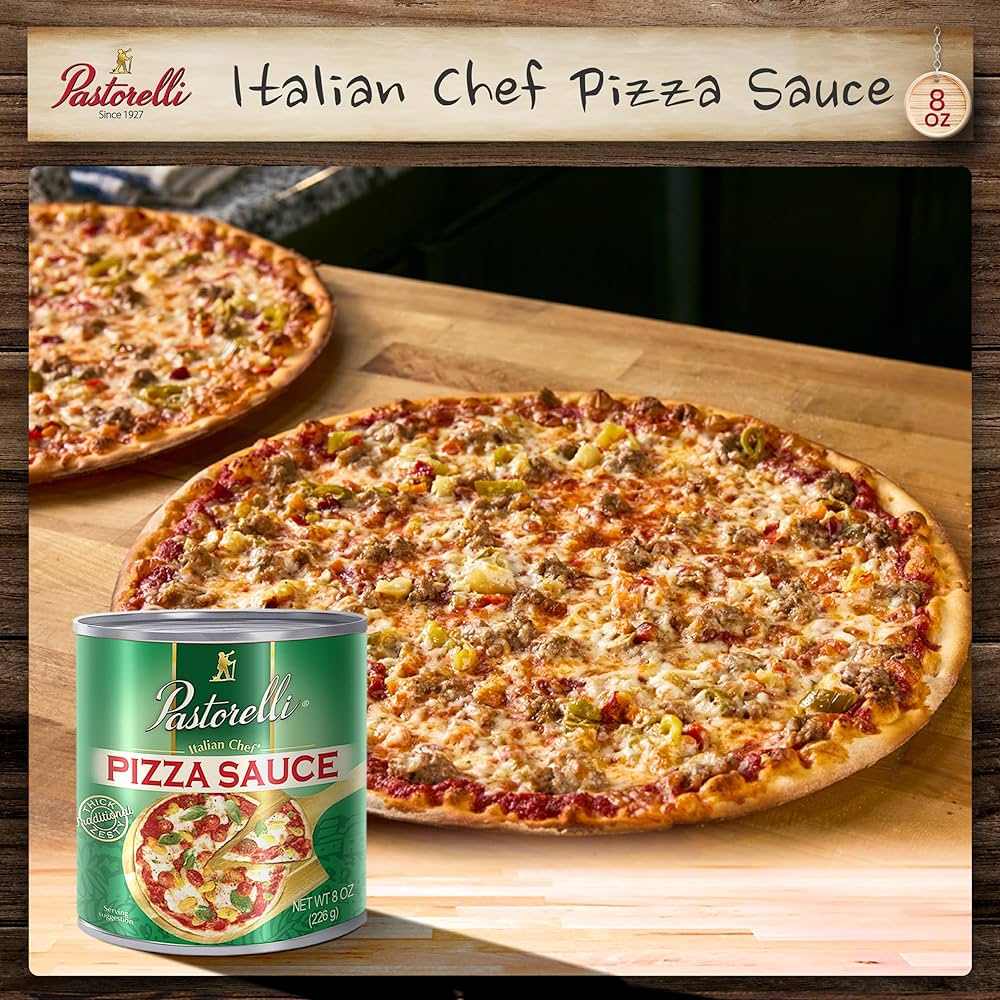 Pastorelli Pizza Sauce, Original Authentic Italian Pizza Sauce with Extra Virgin Olive Oil and Pecorino Romano Cheese Shredded - 8 oz - Pack of 3