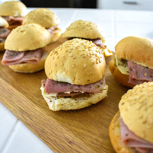 Mini Cocktail Muffuletta New Orleans French Bread Sandwiches- includes 50