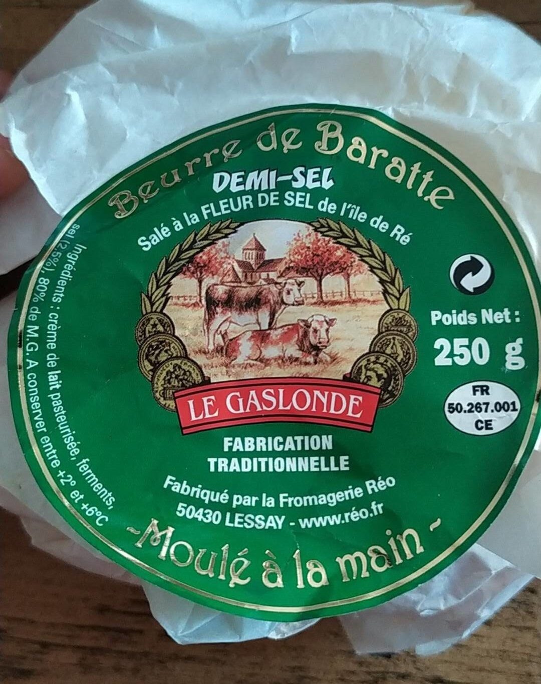 Le Gaslonde Demi-Sel French Butter, 250g - Pack of 2
