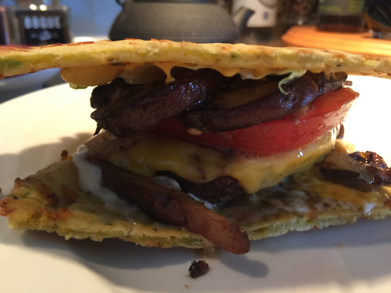Mushroom Beef Burgers w/ Cauliflower or Broccoli Crusts (GF, Keto, Low Carb)