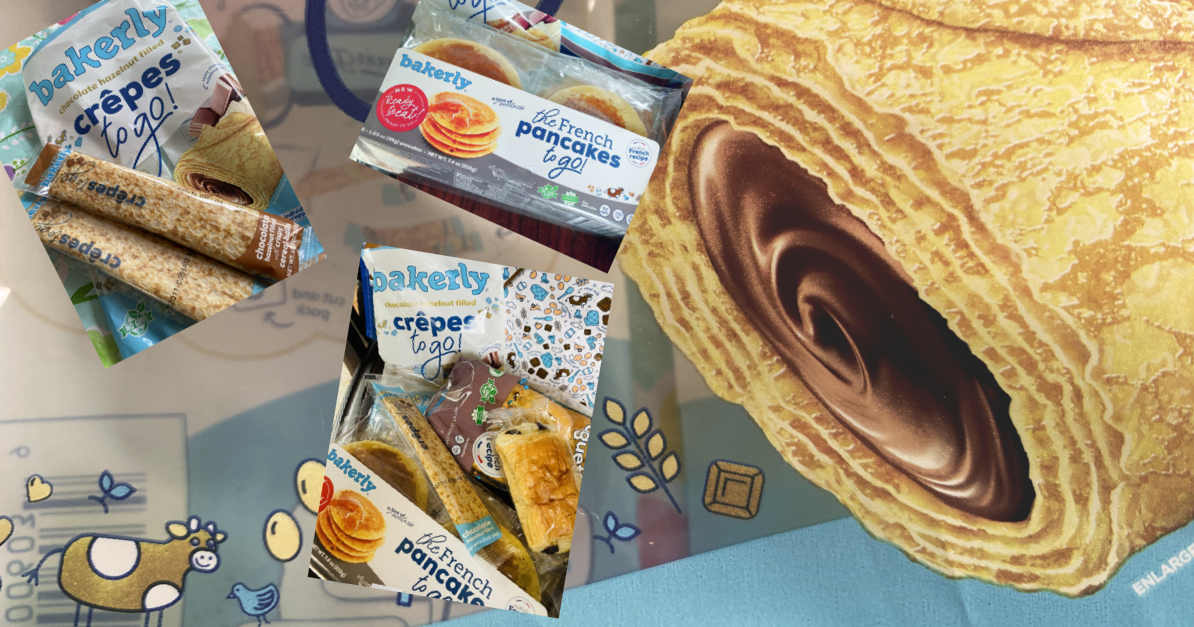 bakerly Chocolate Hazelnut Filled Crepes to go! Non GMO - Pack of 4