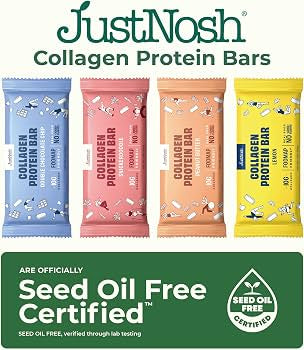 JustNosh Best Sellers Sampler Pack Collagen Protein Bars - 15g Protein • 10g Collagen • Gluten-Free • Dairy-Free • Low FODMAP • Seed Oil Free - 12-Pack