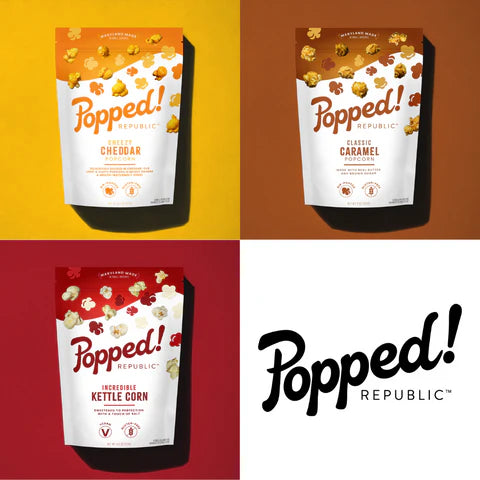 Gourmet Popcorn Gift Box - Choose Flavors- Gluten Free, Non-GMO - Pack of 3
