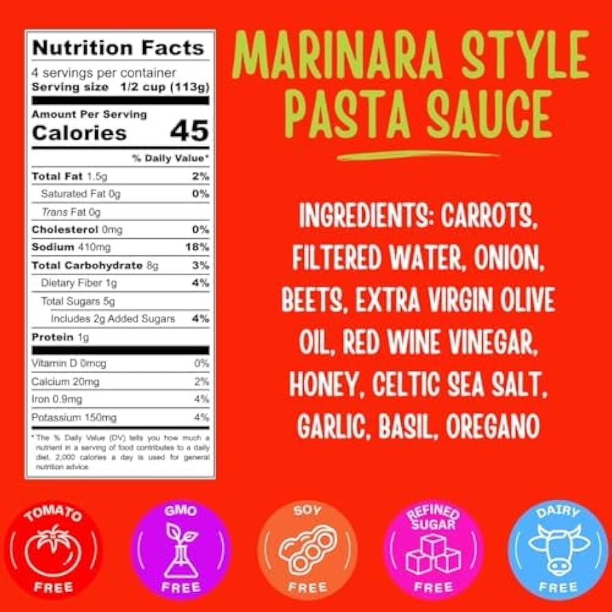 Nada Mato Tomato Free Pasta Sauce - Marinara Style - AIP and Paleo Friendly - 16 oz - Pack of 3