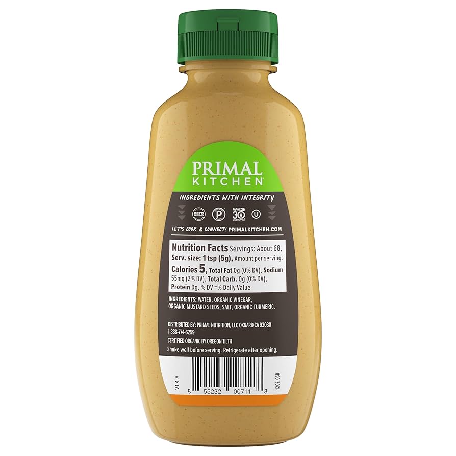 Primal Kitchen Organic Mustard Variety Pack, Dijon & Spicy Brown, Whole30 Approved, Certified Paleo, and Keto Certified, 12 oz - Pack of 2