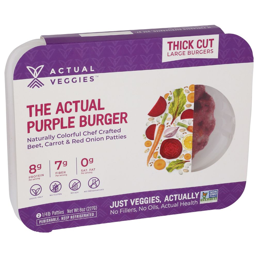 Actual Veggies The Actual Purple Burger, 8 oz - 6/Case