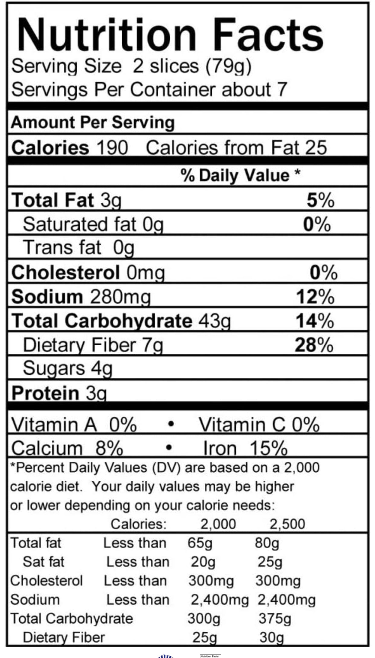 The Baker Bread, 7 Ancient Grain, Whole Grain Flax, 19 oz - Pack of 3