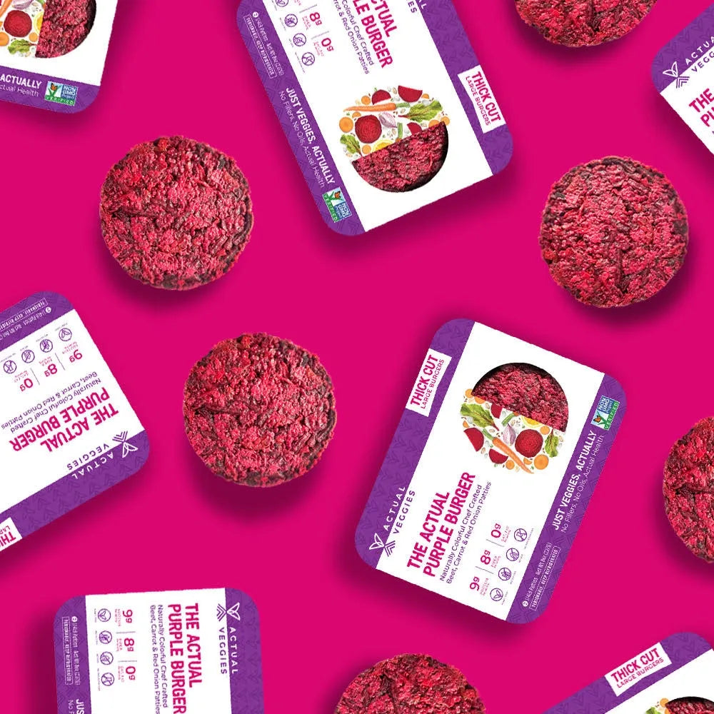 Actual Veggies The Actual Purple Burger, 8 oz - 6/Case