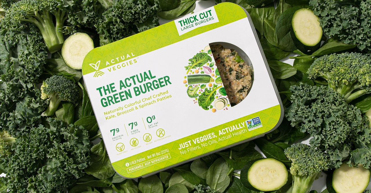 Actual Veggies The Actual Green Burger, 8 oz - 6/Case