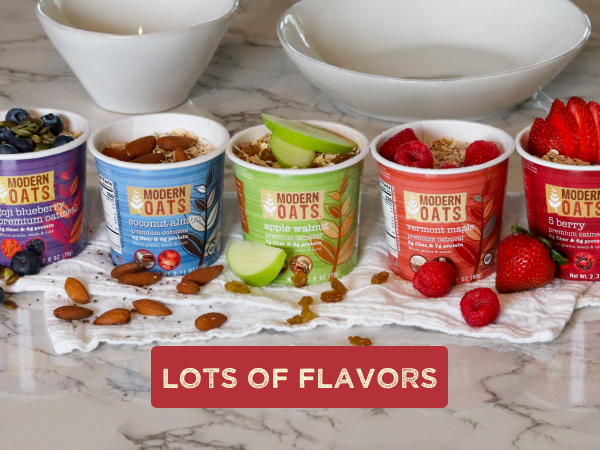 Modern Oats All Natural Oatmeal Cups, 5 Berry, 2.3 oz Cup - Pack of 6