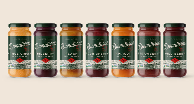 Bionaturae Organic Bilberry Fruit Spread - No Sugar Added, No Preservatives