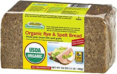 Mestemacher Organic Rye & Spelt Bread - 17.6 oz - Pack of 6
