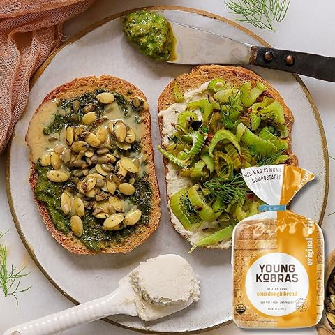 Young Kobras Organic, Gluten Free Sampler Pack Sourdough Bread - Allergen Friendly, Vegan - Pack of 4