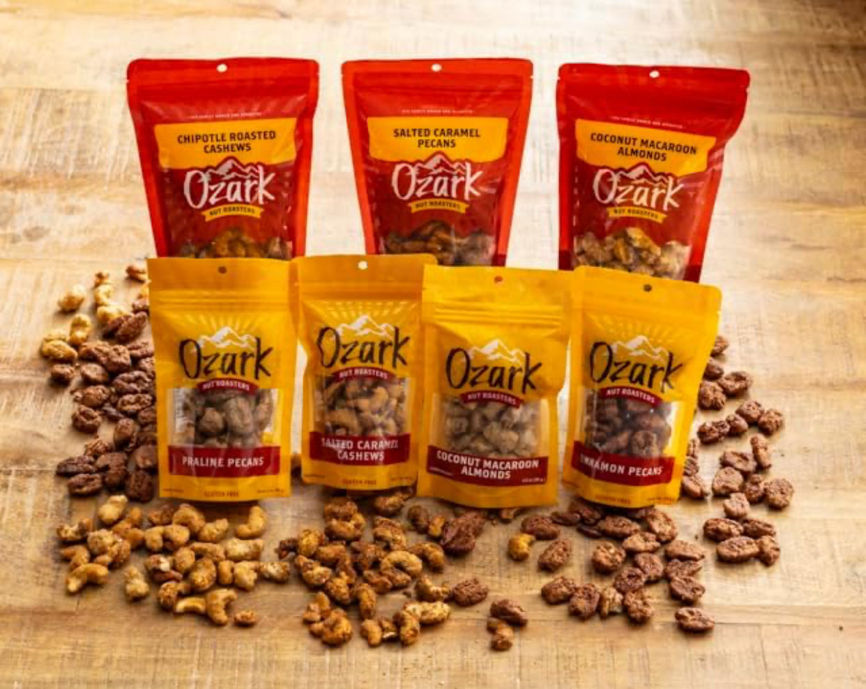 OZARK NUT ROASTERS Praline Pecans, Sweet & Creamy French-Inspired Gourmet Snack Nuts - 14 oz