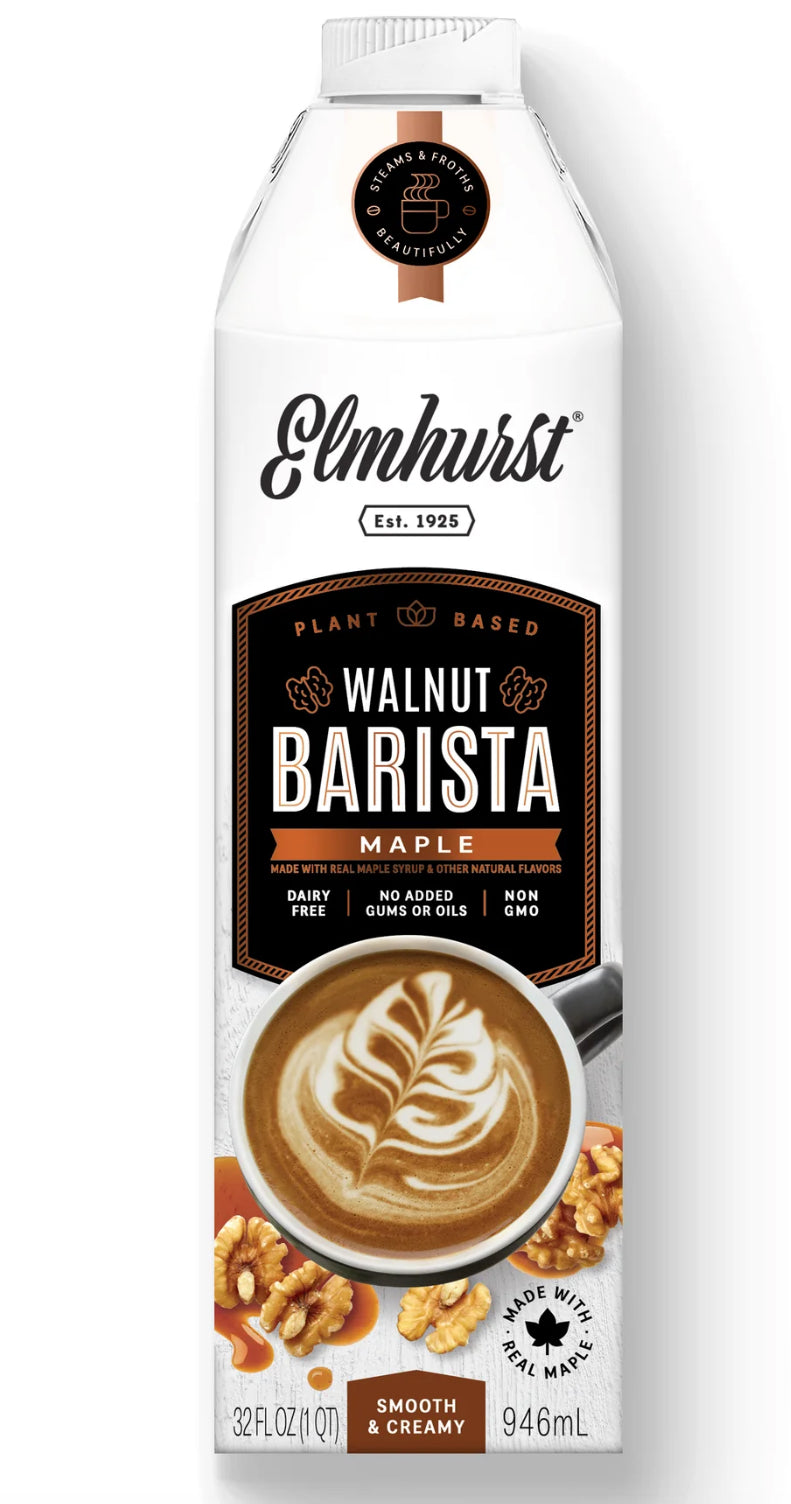 Elmhurst 1925 Barista Edition Variety Pack – 32 oz - Pack of 6 - Plant-Based Milk, Vegan, Dairy-Free, Kosher, Gluten-Free, Non-GMO