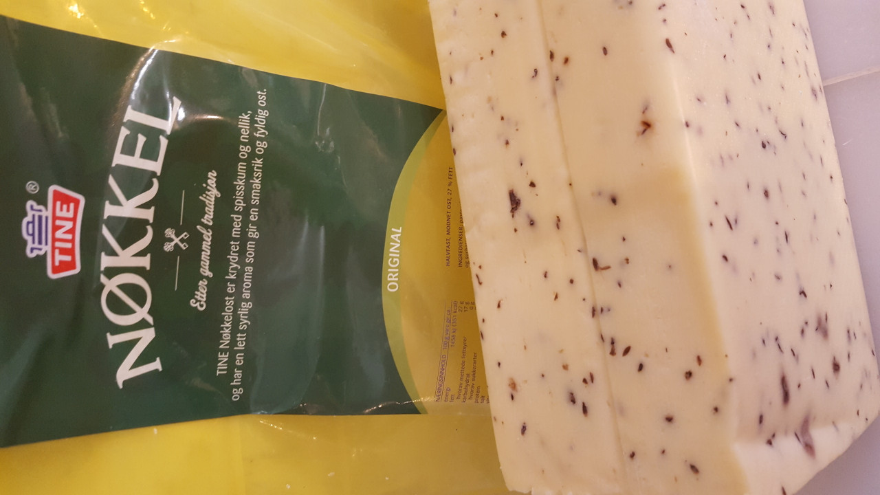 Nokkelost Norvegia Nøkkelost Cheese Slice skivet, 150g