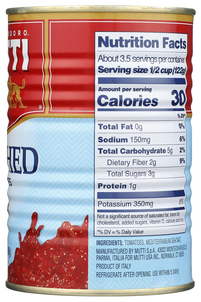 Mutti Crushed Tomatoes with Basil (Polpa), 14 oz - Pack of 12