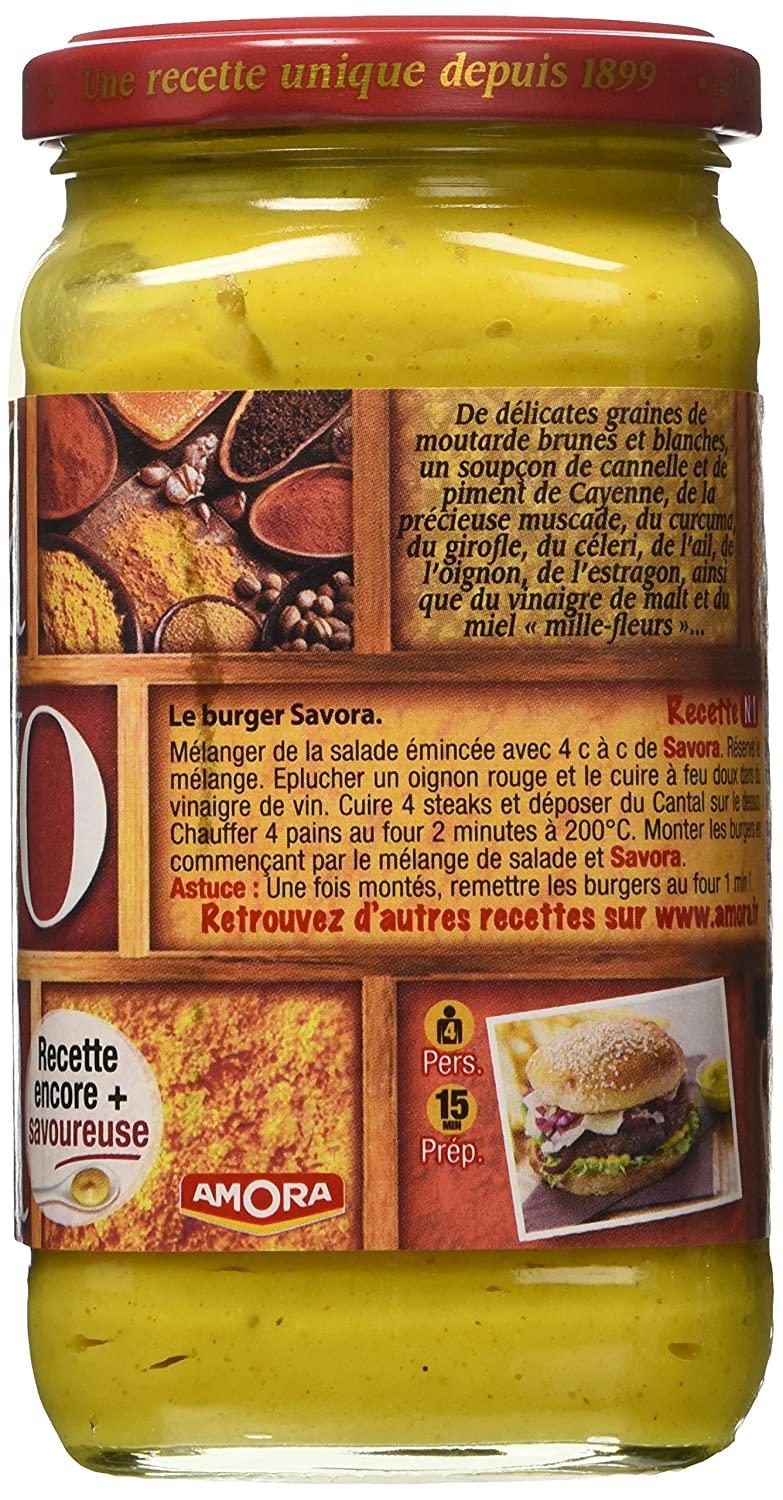 Amora Savora French Mustard with Spices, 385 g - Pack of 2
