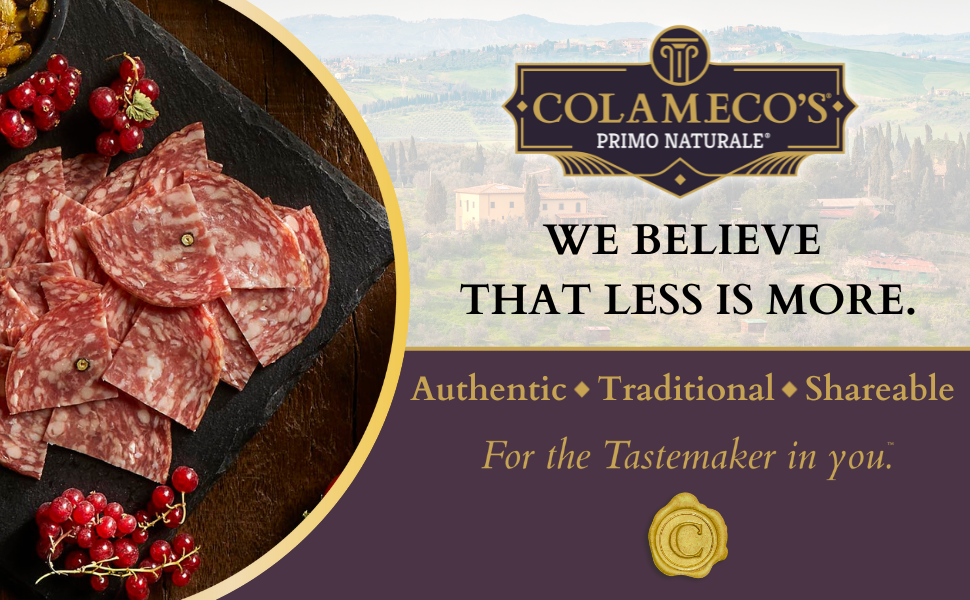 Colameco’s Classico Salami Deli Selection TRIO – Classic, Black Peppercorn & Soppressata – Uncured, All-Natural Italian Meats – Ready-to-Eat, Resealable Pack