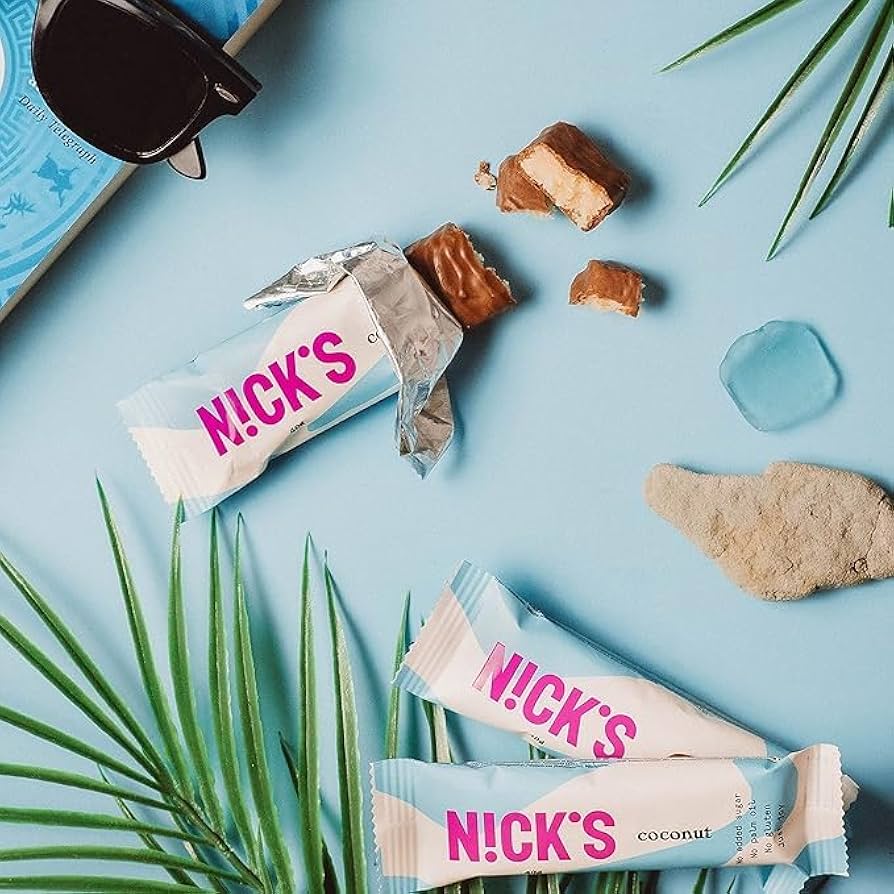 NICKS Keto Chocolate Candy Bars Variety Pack - No Added Sugar, Coconut, Gluten Free Sweets Low carb Candy Snack Bar - Includes 15