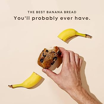 Gourmet Banana Bread, Baked Fresh for Each Order, Made with Belgian Chocolate Chips, Individually Wrapped to Arrive Soft & Moist - Pack of 6