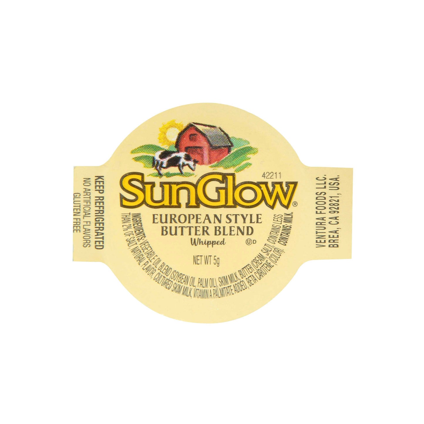 SunGlow European Style Whipped Butter Blend - Kosher - 720/Case