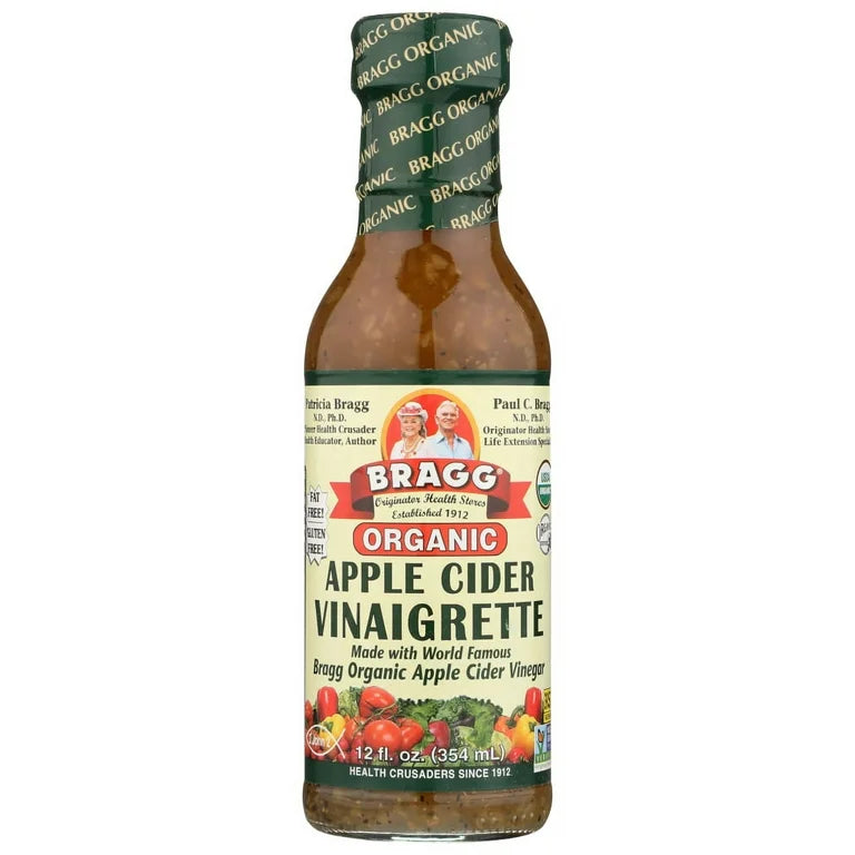 Bragg Organic Oil Free Vinaigrette, Organic Ginger and Sesame Salad Dressing / Marinade - Gluten-Free Dressing with Bragg Apple Cider Vinegar - Pack of 2