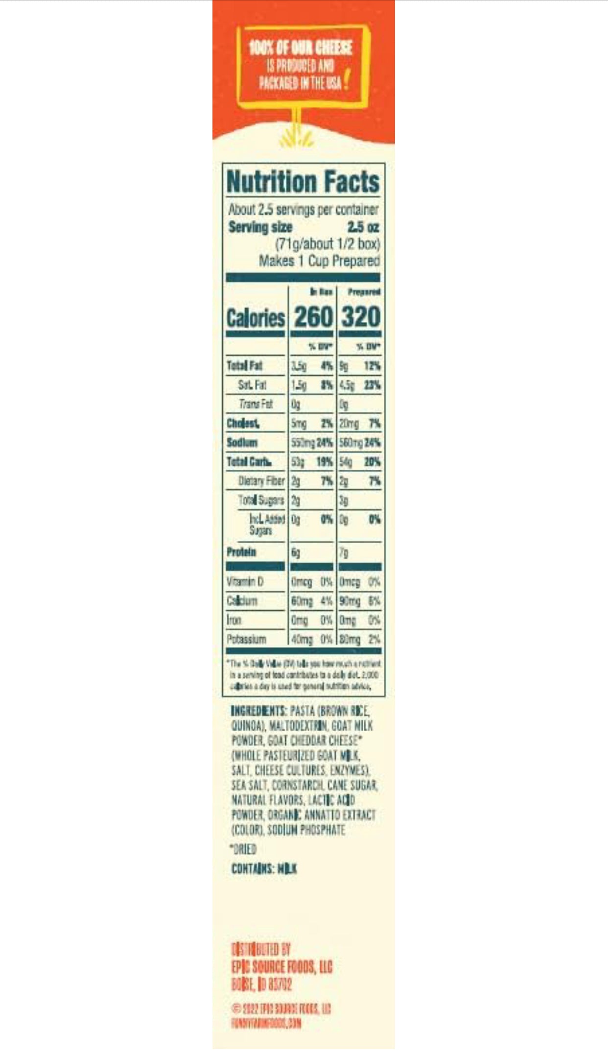 Funny Farm A2 Milk Gluten Free Macaroni and Cheese | Brown Rice & Quinoa Pasta with Cheddar Cheese Flavor - Goat Cheese Mac and Cheese Dinner Bundle - Pack of 8