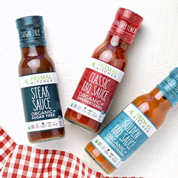 Primal Kitchen Organic BBQ Sauce & Steak Sauce - Pack of 3
