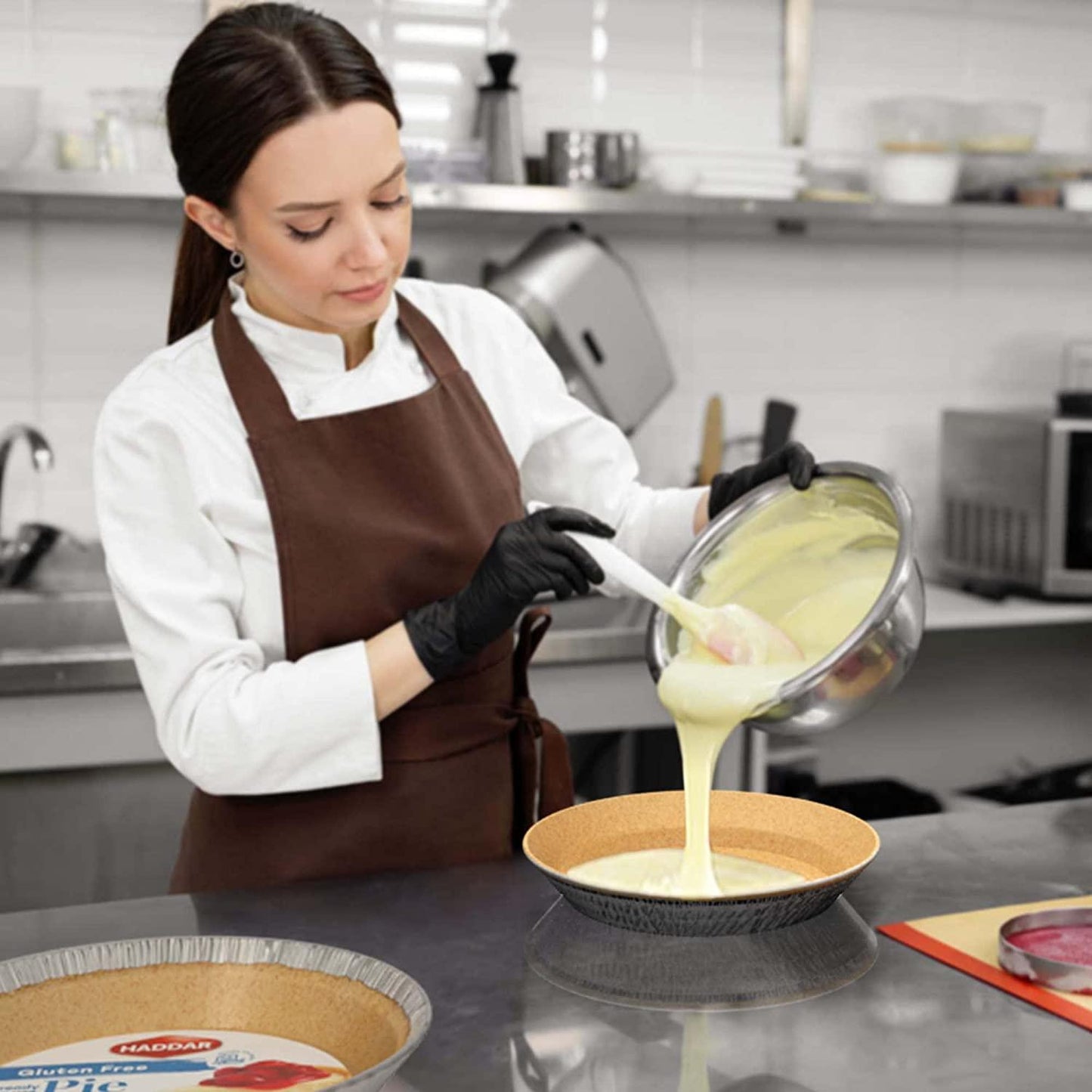 Haddar Gluten Free, Graham Cracker Pie Crust - 6 oz each | 6" Round, No Bake, Ready to Use, Kosher - Pack of 2