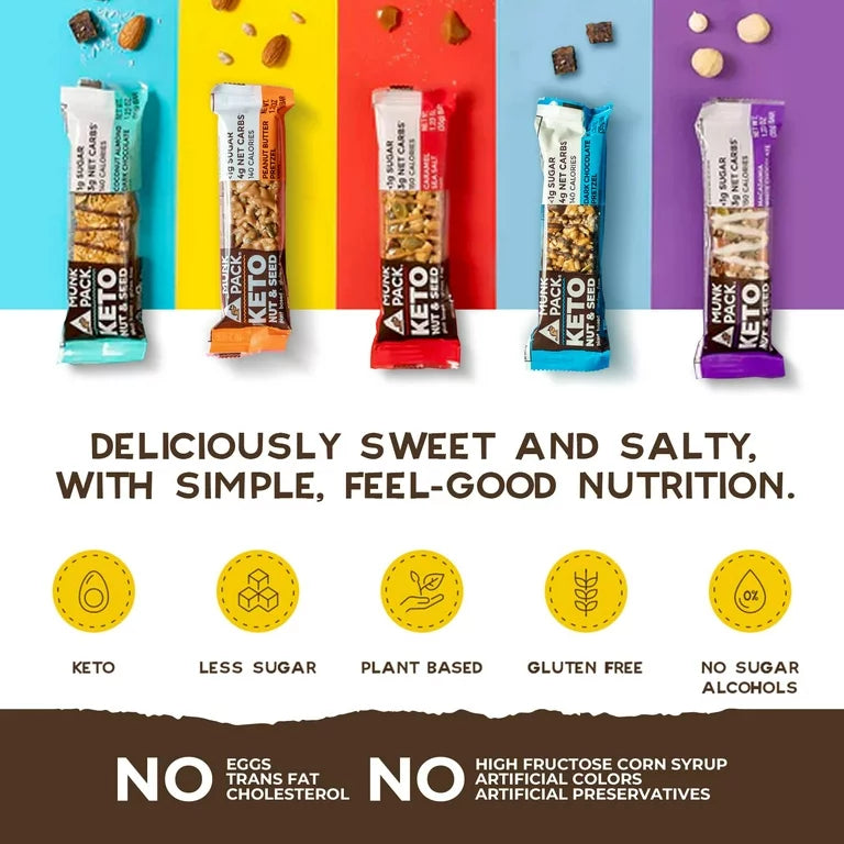 Caramel Sea Salt Keto Nut & Seed Bar, 12-Pack GF