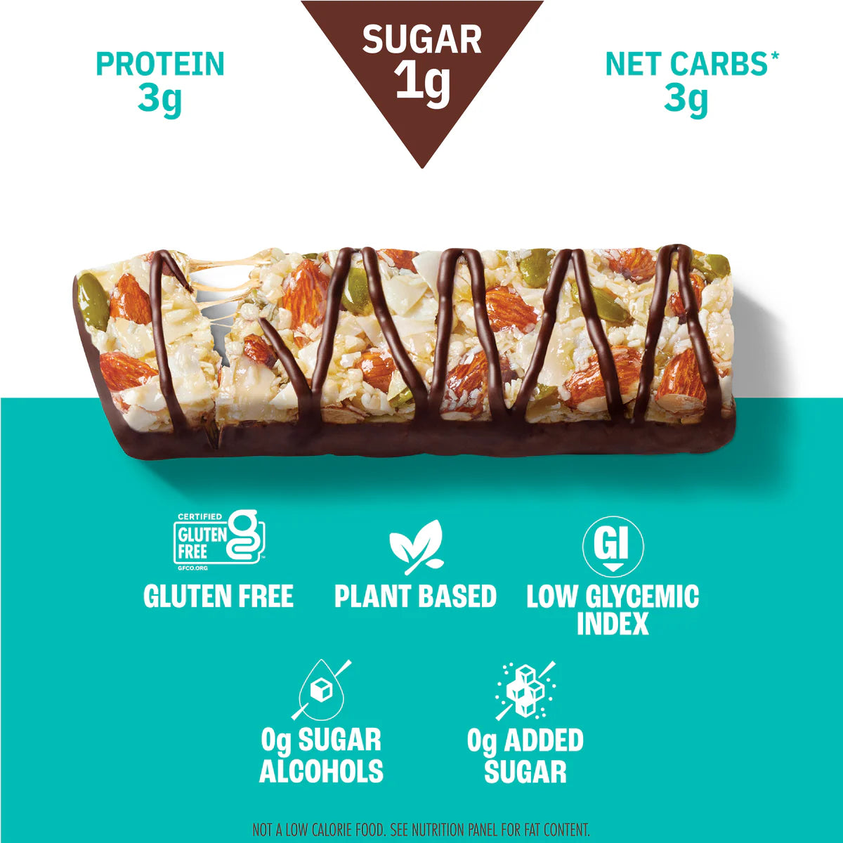 Coconut Almond Dark Chocolate Keto Nut & Seed Bar, 12-Pack GF