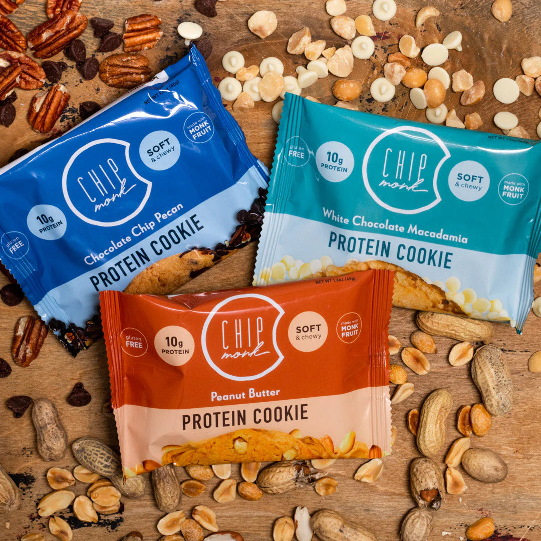 ChipMonk Keto Cookies - Variety Pack - Low Carb Keto Snacks - Gluten-Free, High Fat, Low Sugar, Ketogenic Sweet Snack Foods, Healthy Macro Nutrition Treats - Pack of 6