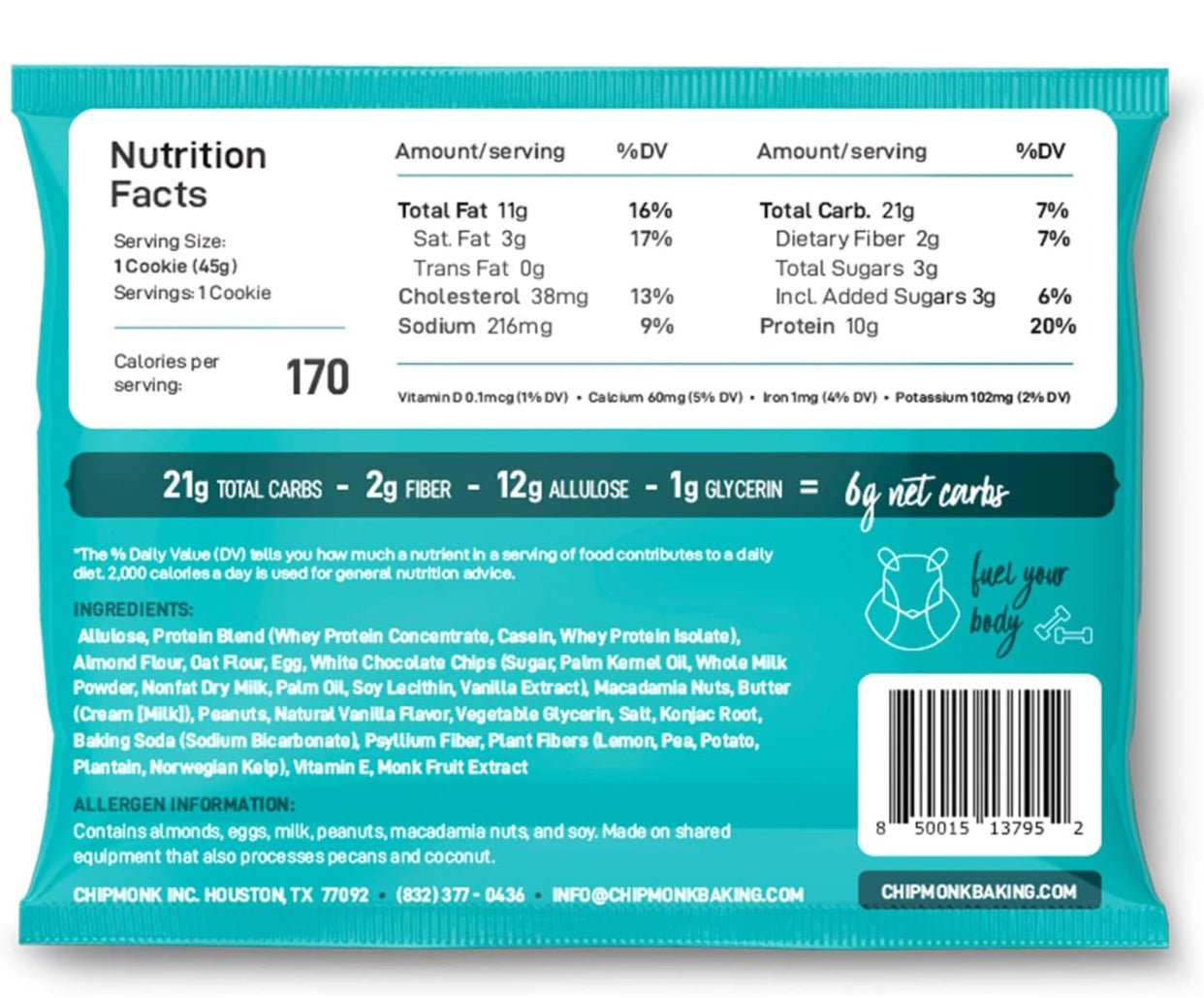 ChipMonk Keto Cookies - Variety Pack - Low Carb Keto Snacks - Gluten-Free, High Fat, Low Sugar, Ketogenic Sweet Snack Foods, Healthy Macro Nutrition Treats - Pack of 6