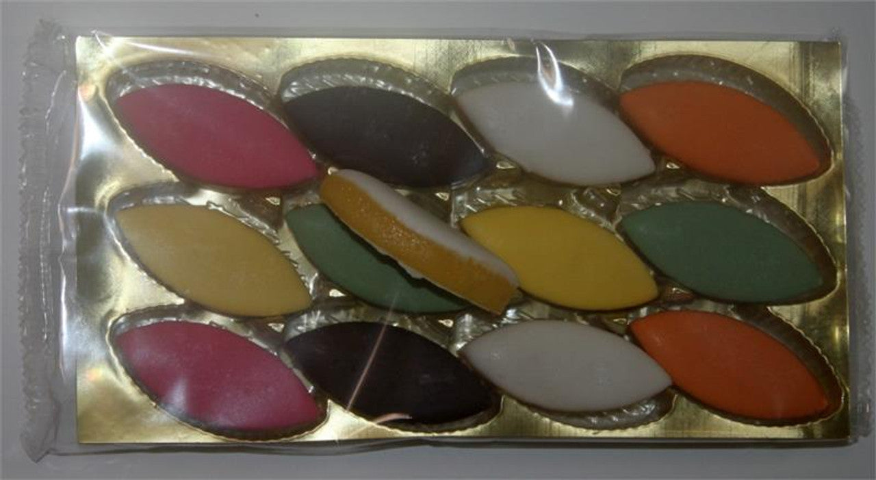 Calissons de Provence Assorted Fruit Flavored Candy, Gift Box - All Natural imported from Arnaud Soubeyran France - 14 Pieces