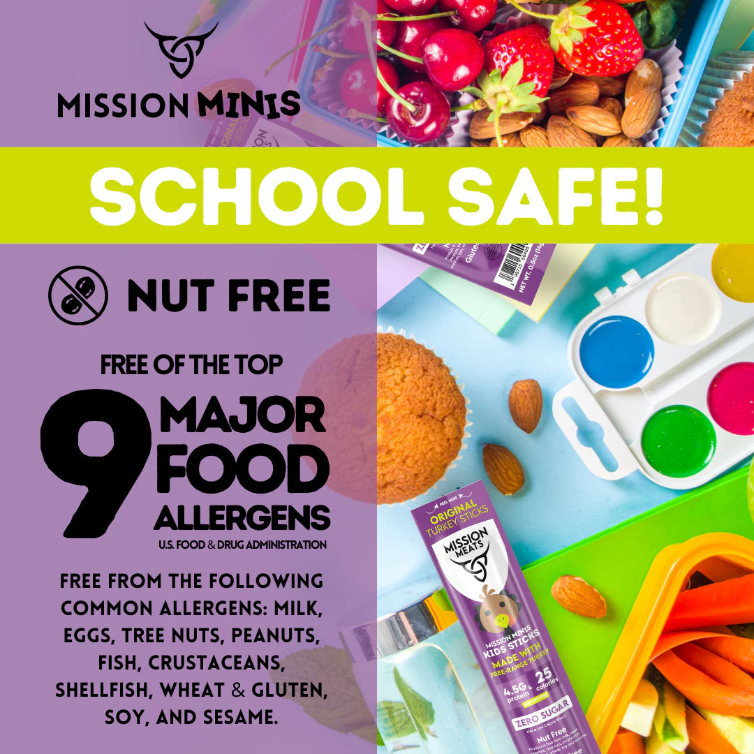 Mission Meats Kids Turkey Sticks – 100% Free Range, Healthy Snacks for Kids and Toddlers, Gluten & Nut Free, 0.5oz, 24 Count