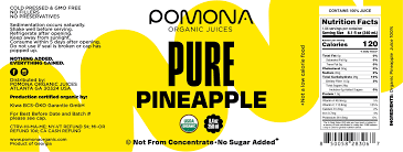 Pomona Organic Pure Pineapple Juice – 8.4 oz, Pack of 12