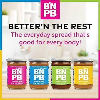 Better’n Peanut Butter Low Fat Peanut Butter Spread Variety Pack - Gluten Free, Dairy Free - Original, Banana, and Chocolate - Pack of 3