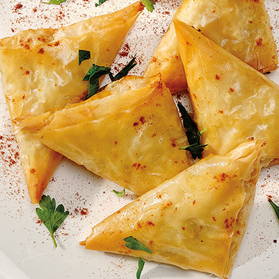 Goat Cheese Red Pepper Stuffed Phyllo Triangles - includes 24