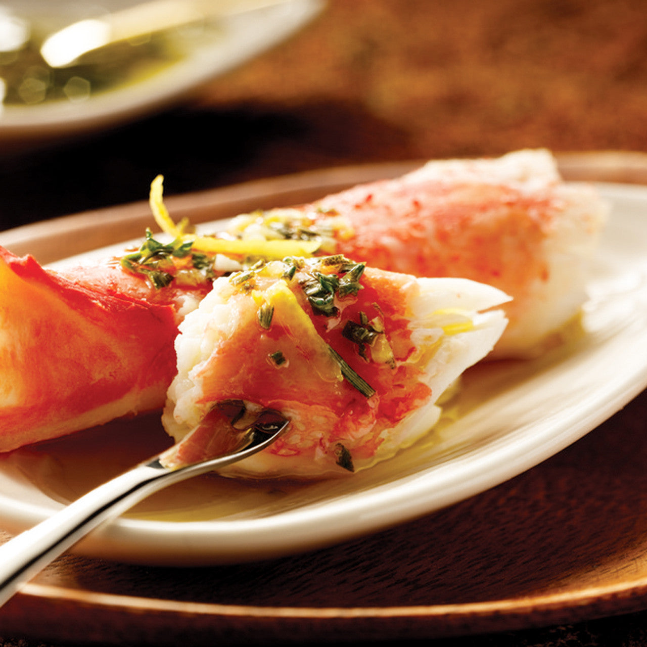 Premium Merus Cut Red King Crab Portions - 6 to 8 oz each - 15 lb Case