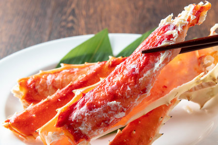 Premium Merus Cut Red King Crab Portions - 6 to 8 oz each - 15 lb Case
