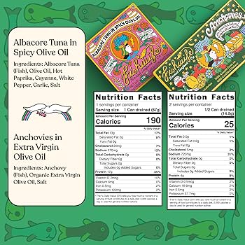 Fishwife Gift Variety Set with Cantabrian Anchovies, Sardines with Hot Pepper, Albacore Tuna in Spicy Olive Oil, Smoked Mackerel & Smoked Rainbow Trout) | High Protein, Gluten Free - Pack of 5