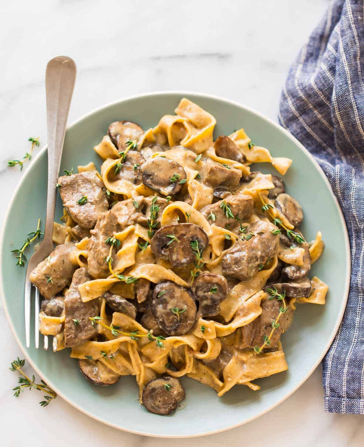 Creamy Beef Stroganoff Pasta – Serves 4