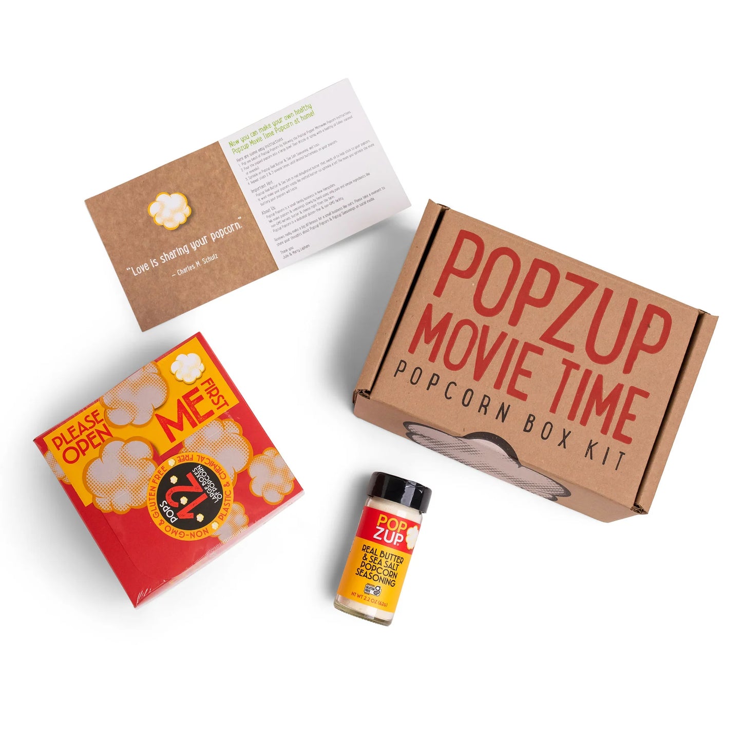 Popzup Movie Night Theater Popcorn Kit - Non-GMO, Gluten Free