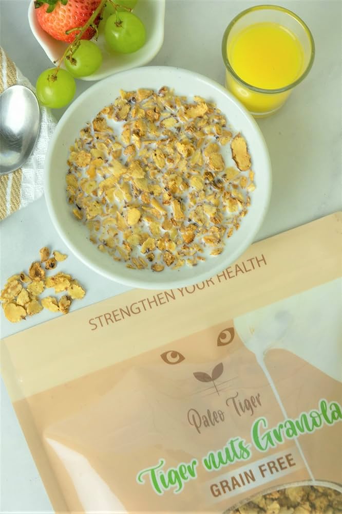 PALEO TIGER Tiger Nuts Granola | AIP and Paleo Compliant | Nut Free High Prebiotic Ingredients | No Sugar Added | Whole 30 | Low Food Map | Low Oxalate - 1 lb
