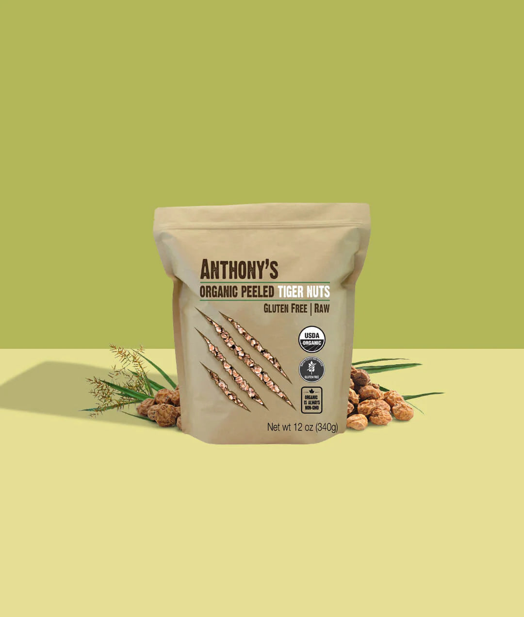 Anthony's Organic Peeled Tiger Nuts, Gluten Free, Non GMO, Paleo Friendly - 12 Oz