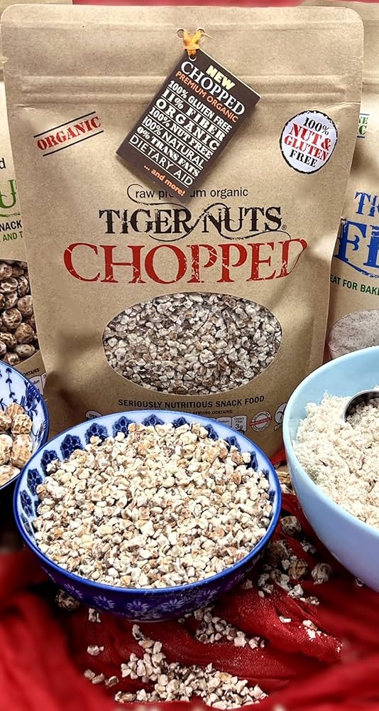 Organic Gluten Free TigerNuts Chopped, Gluten Free, Dairy-free, High Fiber - 2.2 lb