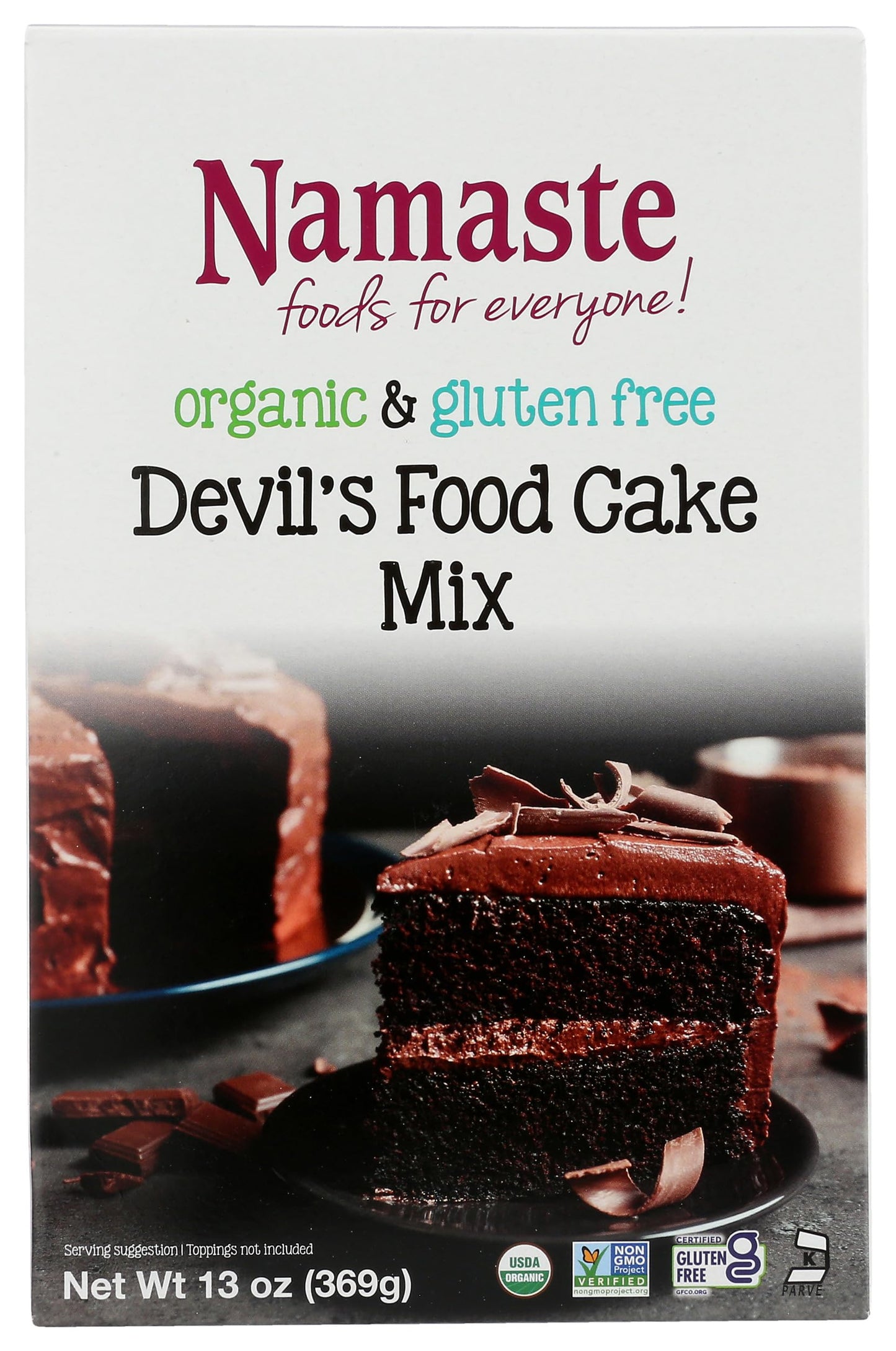 Namaste Foods Organic Gluten Free Devil's Food Cake - 13 oz- Allergen Free
