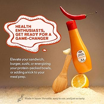 Vegan Spicy Mayo – Plant Based, Umami Rich Japanese Spicy Mayo with Creamy Texture, 8.1 oz